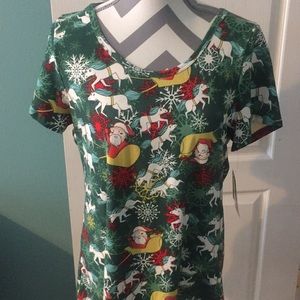 🎅🏼🔥LuLaRoe Classic T Med Santa & Unicorns NWT